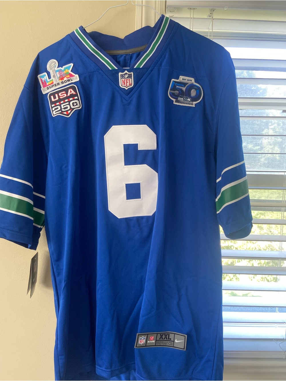Jalen Milroe stitched Super Bowl XL jersey new with tags…. Phenomenal condition